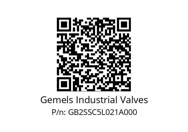   Gemels Industrial Valves GB2SSC5L021A000