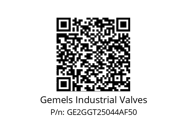   Gemels Industrial Valves GE2GGT25044AF50