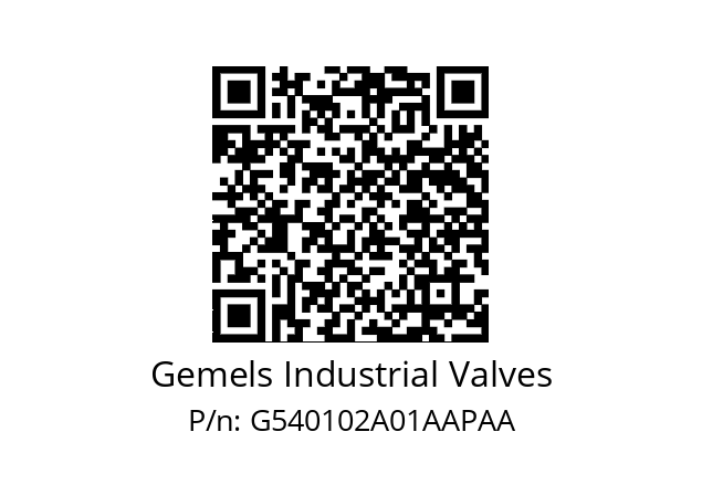   Gemels Industrial Valves G540102A01AAPAA