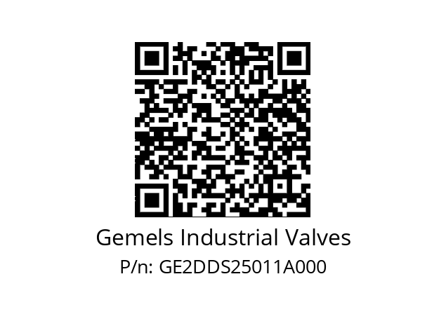   Gemels Industrial Valves GE2DDS25011A000