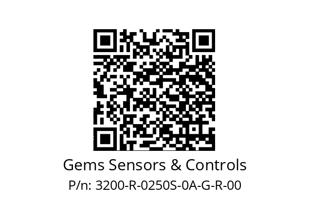   Gems Sensors & Controls 3200-R-0250S-0A-G-R-00