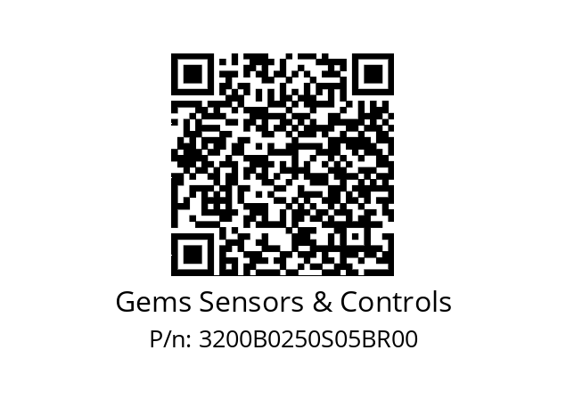   Gems Sensors & Controls 3200В0250S05BR00