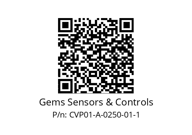  CVP01-A-0250-01-1 Gems Sensors & Controls CVP01-A-0250-01-1