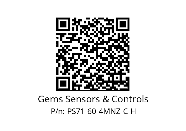   Gems Sensors & Controls PS71-60-4MNZ-C-H