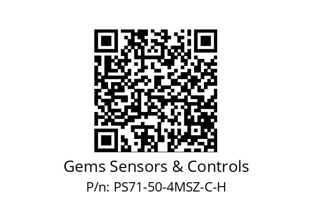   Gems Sensors & Controls PS71-50-4MSZ-C-H