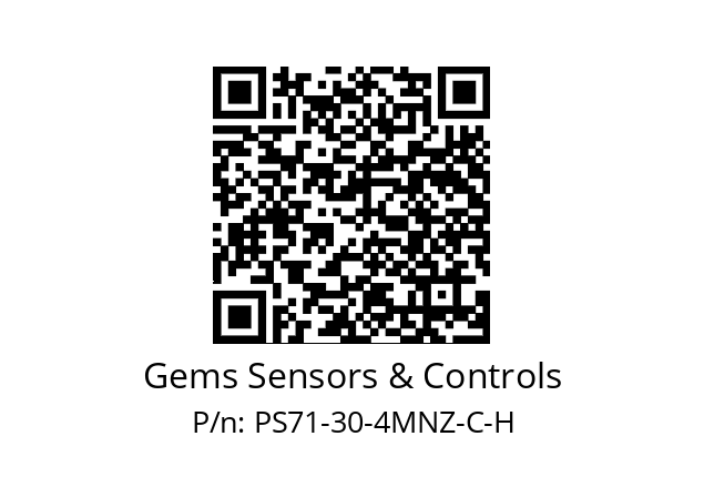   Gems Sensors & Controls PS71-30-4MNZ-C-H