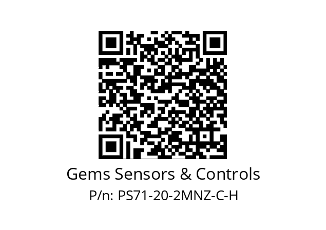   Gems Sensors & Controls PS71-20-2MNZ-C-H