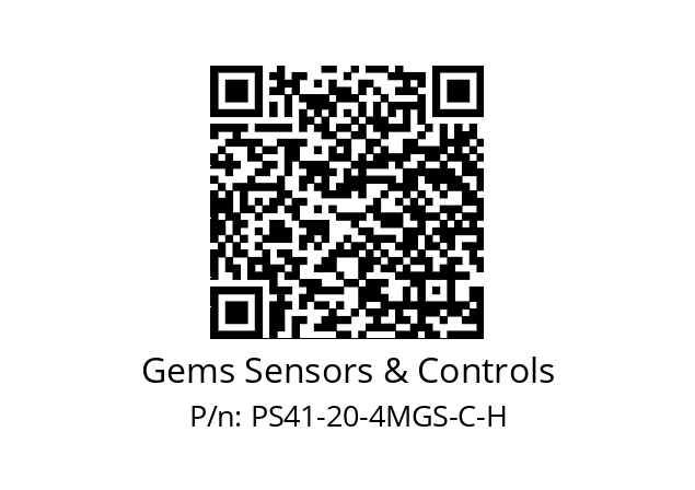   Gems Sensors & Controls PS41-20-4MGS-C-H