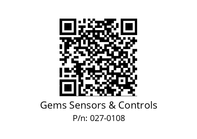   Gems Sensors & Controls 027-0108