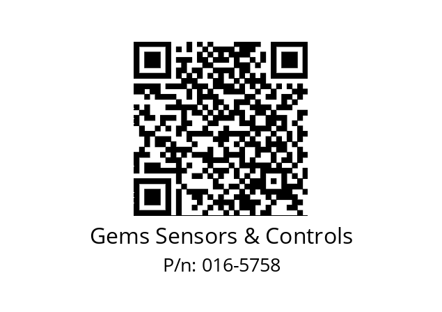   Gems Sensors & Controls 016-5758