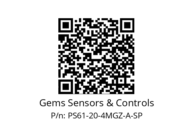   Gems Sensors & Controls PS61-20-4MGZ-A-SP