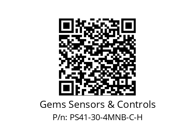   Gems Sensors & Controls PS41-30-4MNB-C-H