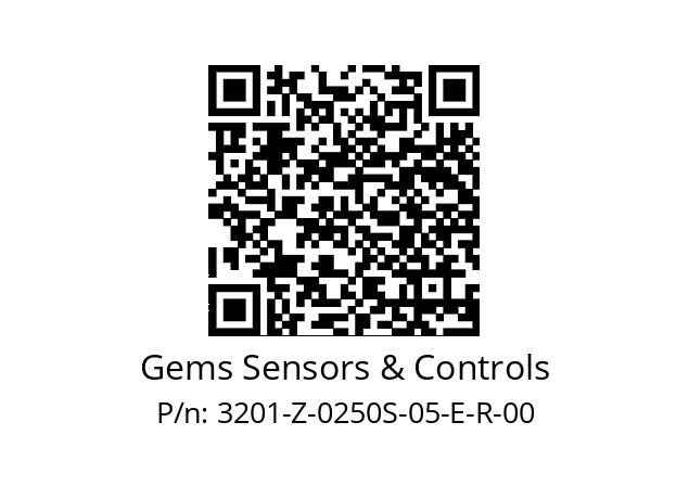   Gems Sensors & Controls 3201-Z-0250S-05-E-R-00