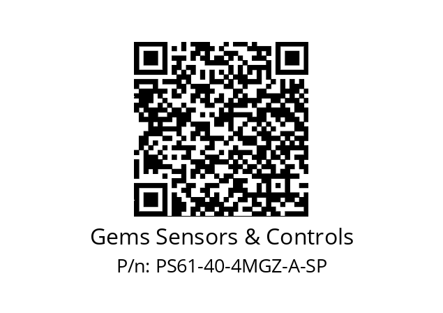   Gems Sensors & Controls PS61-40-4MGZ-A-SP