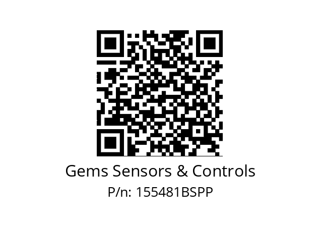   Gems Sensors & Controls 155481BSPP