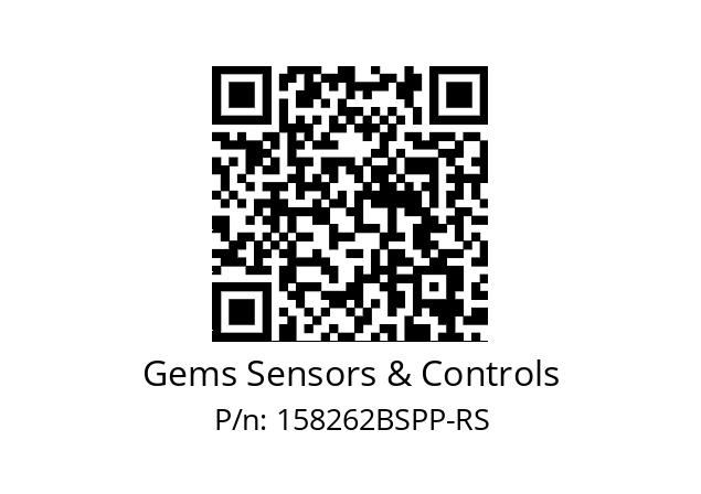   Gems Sensors & Controls 158262BSPP-RS