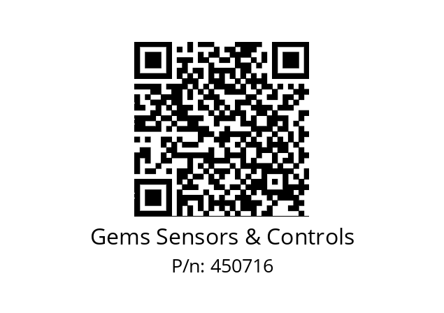   Gems Sensors & Controls 450716