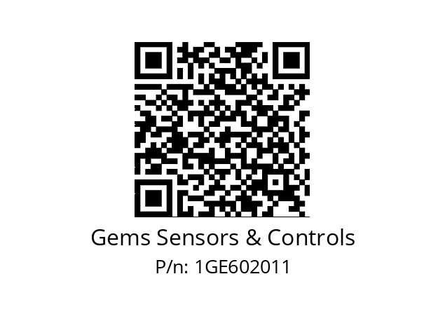   Gems Sensors & Controls 1GE602011