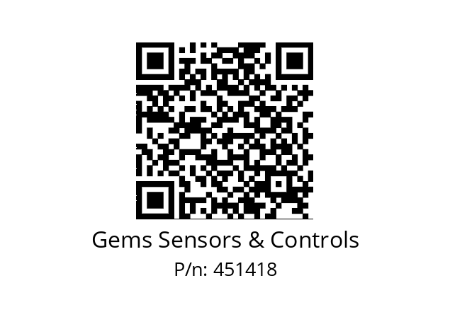   Gems Sensors & Controls 451418