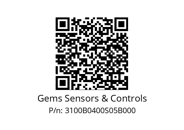   Gems Sensors & Controls 3100B0400S05B000