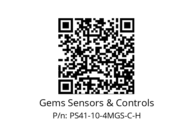   Gems Sensors & Controls PS41-10-4MGS-C-H