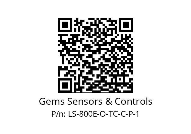   Gems Sensors & Controls LS-800E-O-TC-C-P-1