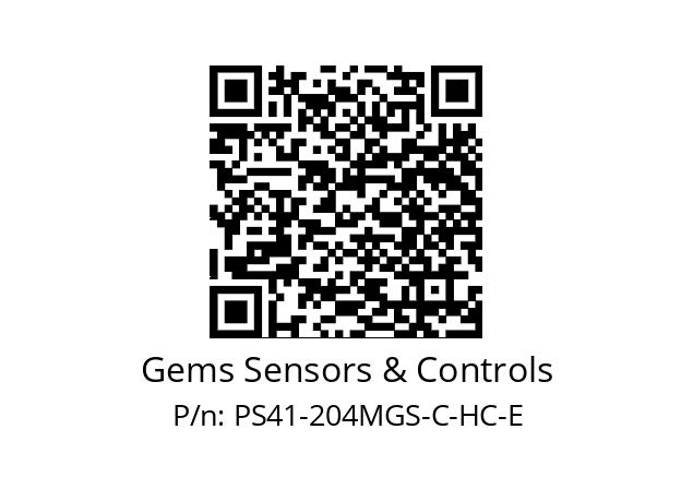   Gems Sensors & Controls PS41-204MGS-C-HC-E