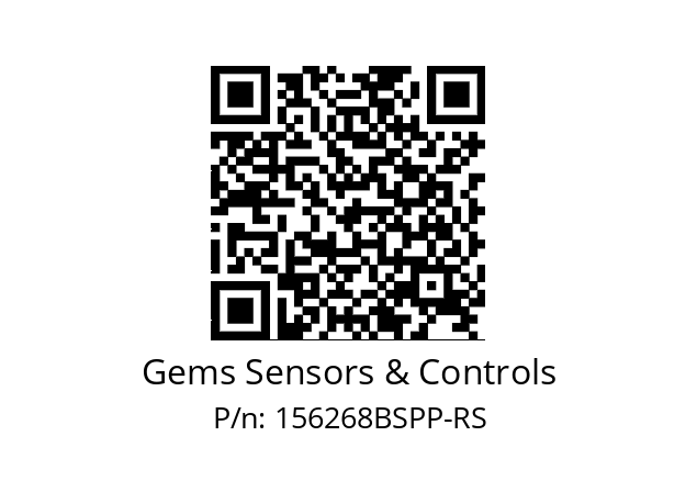   Gems Sensors & Controls 156268BSPP-RS