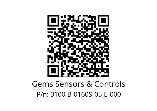   Gems Sensors & Controls 3100-B-0160S-05-E-000