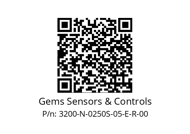   Gems Sensors & Controls 3200-N-0250S-05-E-R-00