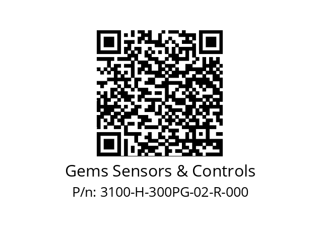   Gems Sensors & Controls 3100-H-300PG-02-R-000