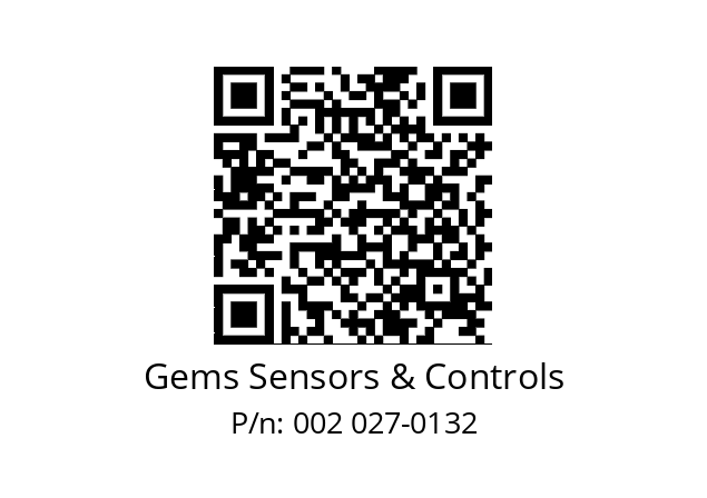   Gems Sensors & Controls 002 027-0132