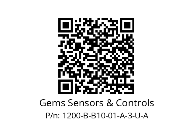   Gems Sensors & Controls 1200-B-B10-01-A-3-U-A