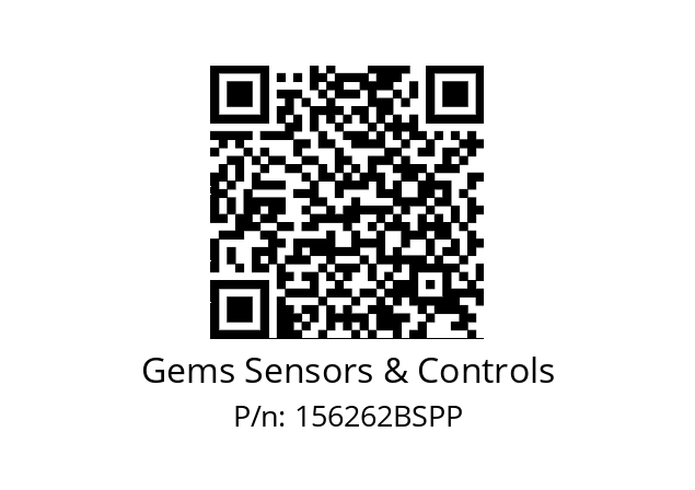   Gems Sensors & Controls 156262BSPP