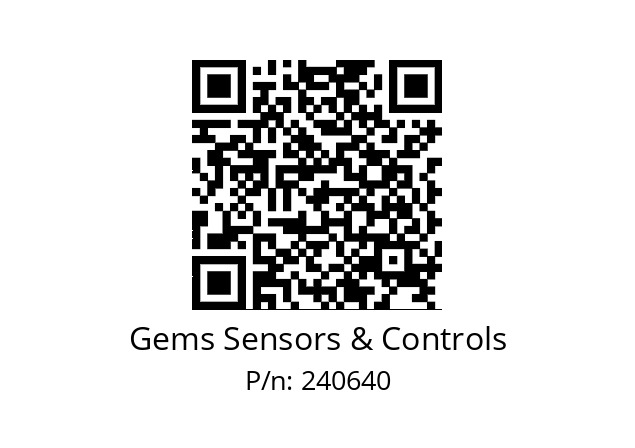   Gems Sensors & Controls 240640