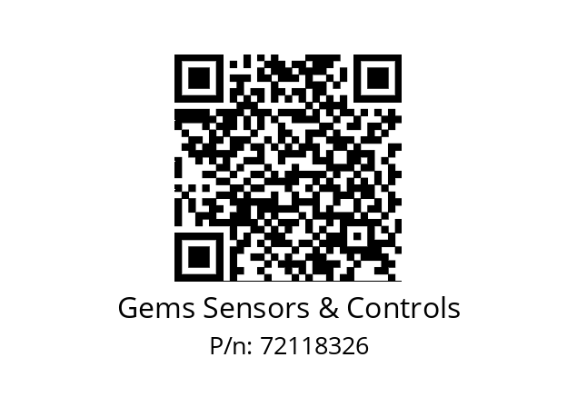   Gems Sensors & Controls 72118326