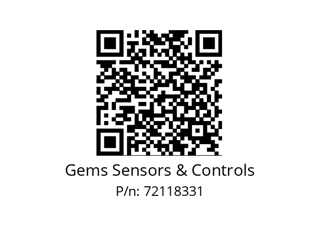   Gems Sensors & Controls 72118331