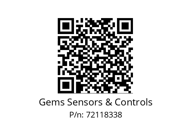   Gems Sensors & Controls 72118338