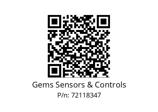   Gems Sensors & Controls 72118347