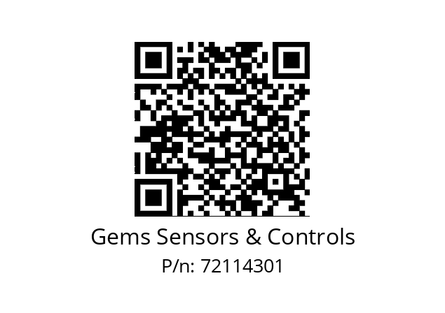   Gems Sensors & Controls 72114301