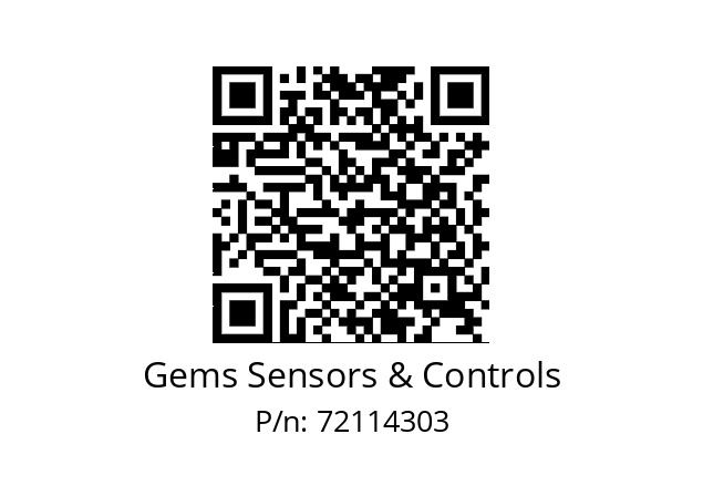   Gems Sensors & Controls 72114303