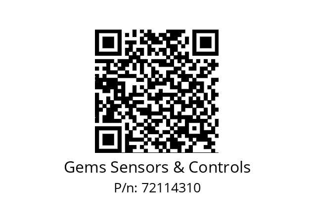   Gems Sensors & Controls 72114310