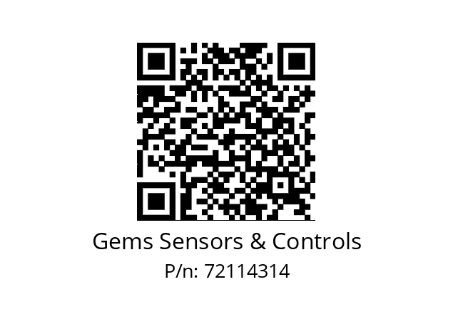   Gems Sensors & Controls 72114314