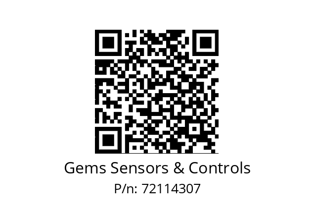   Gems Sensors & Controls 72114307