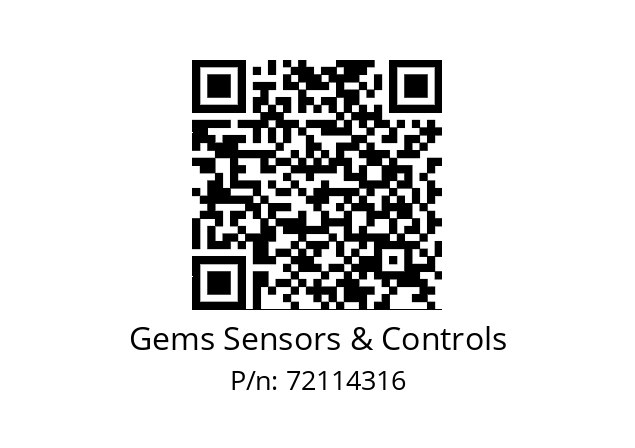   Gems Sensors & Controls 72114316