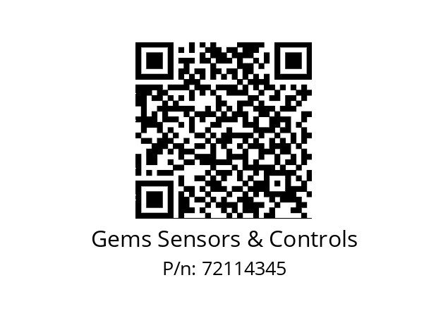   Gems Sensors & Controls 72114345