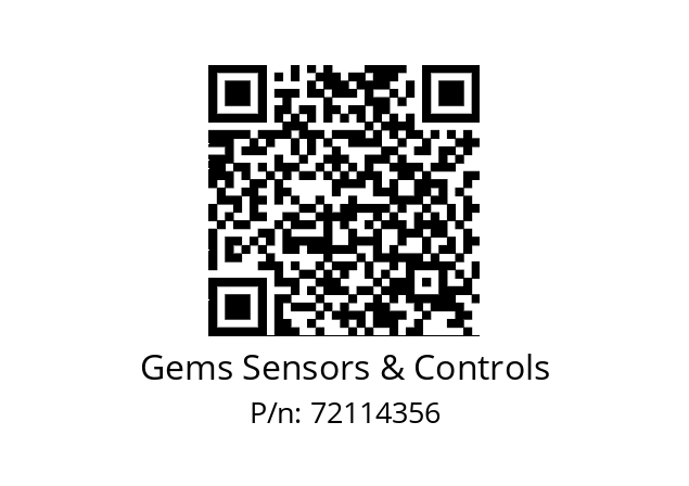   Gems Sensors & Controls 72114356