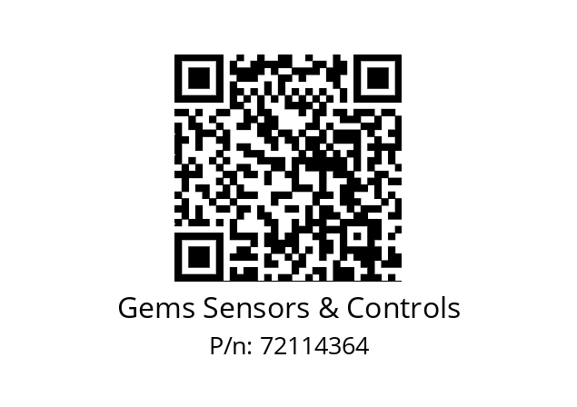   Gems Sensors & Controls 72114364