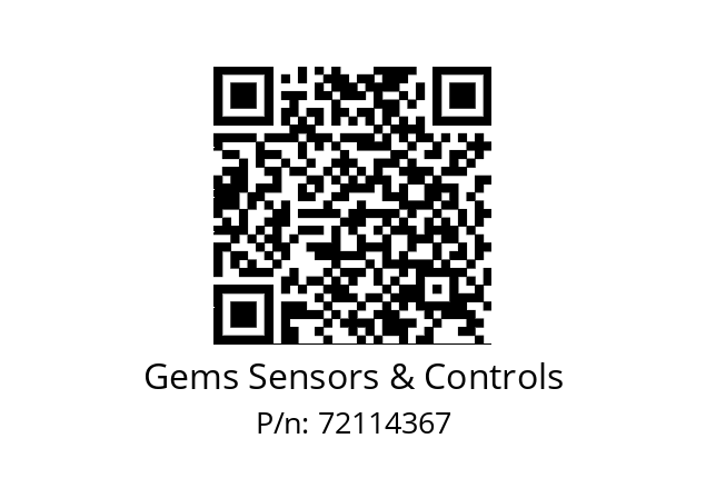   Gems Sensors & Controls 72114367