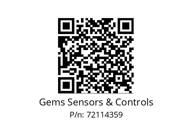   Gems Sensors & Controls 72114359